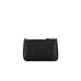 EMPORIO ARMANI MINI BAG DOPPIA BLACK CON TRACOLLA IN NASTRO CON LOGO LETTERING ALL OVER REGOLABILE ESTRAIBILE