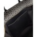 EMPORIO ARMANI MAXI SHOPPING BAG A SPALLA BLACK CON STAMPA MONOGRAM LOGO EAGLE ECRU ALL OVER