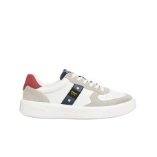 BLAUER SNEAKER IN LEATHER WHITE E SUEDE GREY