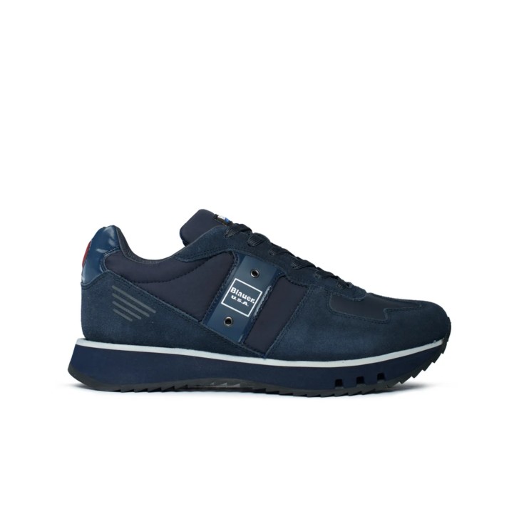 BLAUER SNEAKER IN SUEDE NYLON E LEATHER BLUE DA UOMO 