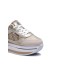 GUESS SNEAKER HANSIT BEIGE 4G LOGO ALL OVER E GLITTER GOLD 