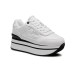 GUESS SNEAKER HANSIT 4 G LOGO CON INSERTI IN VERNICE E SUEDE WHITE