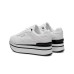 GUESS SNEAKER HANSIT 4 G LOGO CON INSERTI IN VERNICE E SUEDE WHITE