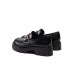 GUESS MOCASSINO TOTAL BLACK CON LOGO IN METALLO GOLD 