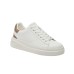 GUESS ELBINA SNEAKER IN LEATHER WHITE CON 4G LOGO BEIGE