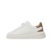 GUESS ELBINA SNEAKER IN LEATHER WHITE CON 4G LOGO BEIGE