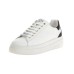 GUESS ELBINA SNEAKER IN LEATHER WHITE CON 4G LOGO BROWN 