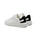 GUESS ELBINA SNEAKER IN LEATHER WHITE E BLACK