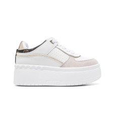 GUESS SNEAKERS BIANCA PLATFORM CON INSERTI A CONTRASTO