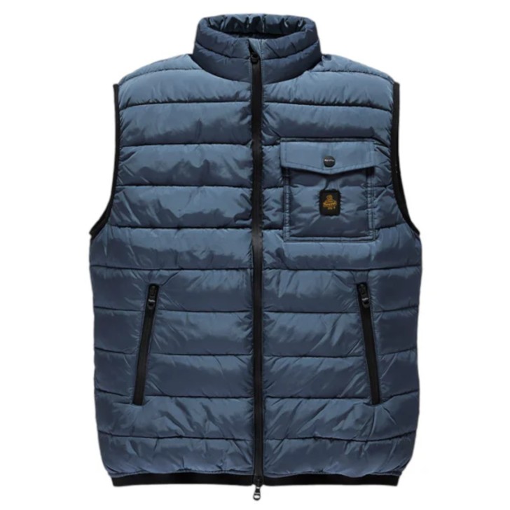 REFRIGIWEAR MELVI VEST GILET AZZURRO DA UOMO CON TASCHINO NELLA PARTE ANTERIORE 