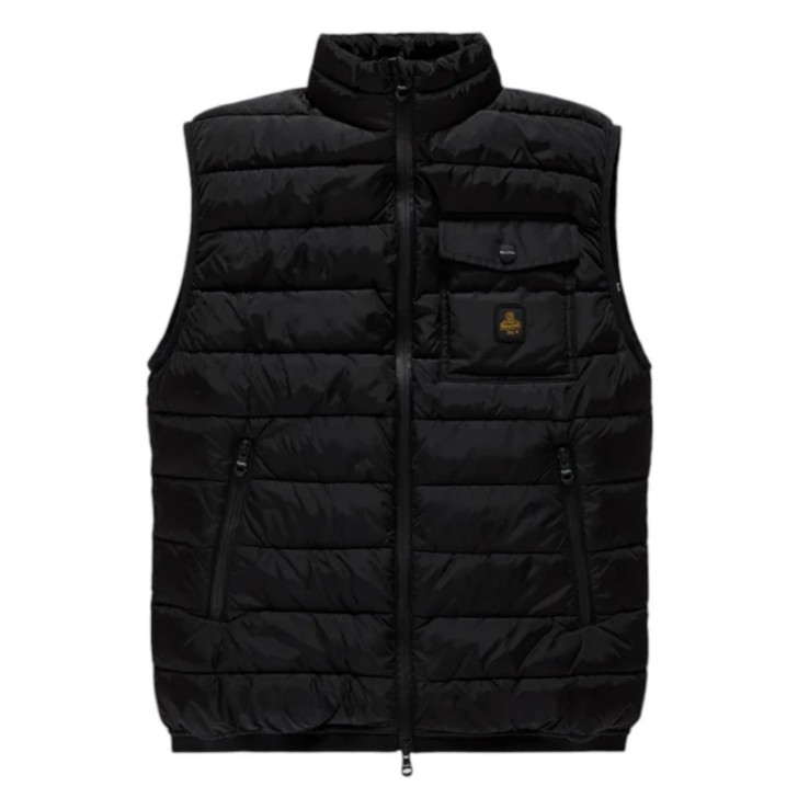 REFRIGIWEAR MELVI VEST GILET NERO DA UOMO CON TASCHINO NELLA PARTE ANTERIORE 