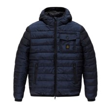 REFRIGIWEAR JOSH JACKET GIUBBOTTO CON CAPPUCCIO DA UOMO BLU CON TASCHINO 