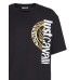 Just Cavalli T-shirt nera in jersey di cotone a manica corta con logo lettering  JUST CAVALLI 