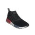 Adidas Originals NMD_R1 Sneakers nera in tessuto con inserti rossi e blu 