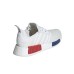 Adidas Originals NMD_R1 Sneakers bianca in tessuto con inserti rossi e blu 