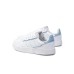 Adidas Originals SUPERCOURT Sneakers bianca in pelle con inserti celesti 