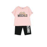 Moschino COMPLETO T-SHIRT+ SHORTS CON LOGO LETTERING E TEDDY BEAR