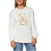 MOSCHINO MAGLIA A MANICA LUNGA IN COTONE WHITE CON MAXI TEDDY BEAR E LOGO LETTERING 