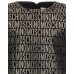 MOSCHINO ABITO A MANICA CORTA BLACK CON LOGO LETTERING GOLD ALL OVER