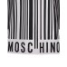 MOSCHINO ABITO A MANICA CORTA A RIGHE WHITE E BLACK CON LOGO LETTERING 