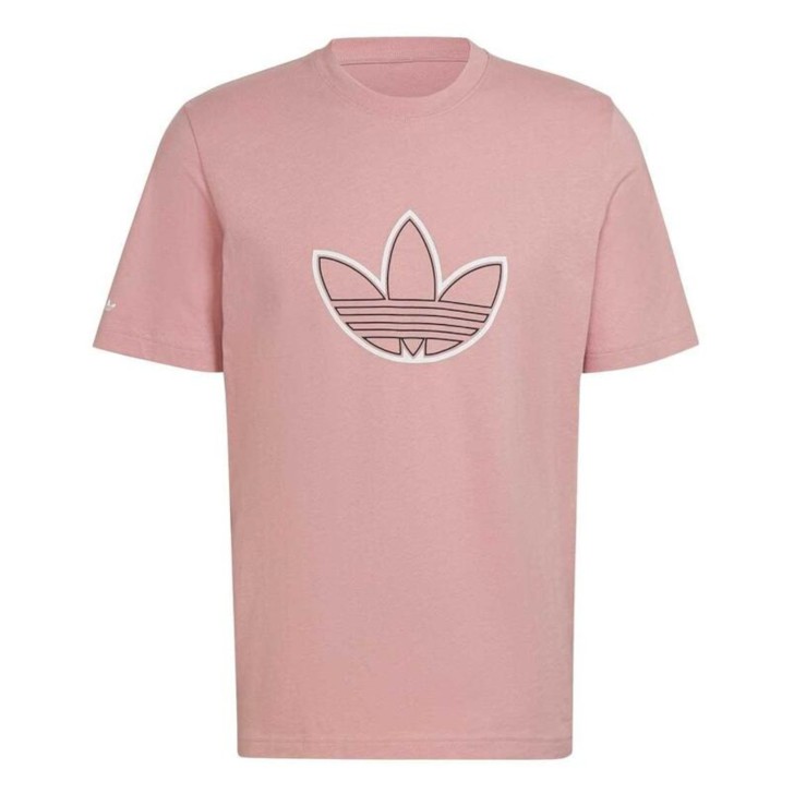 Adidas Originals T-shirt Rosa unisex con maxi logo