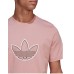 Adidas Originals T-shirt Rosa unisex con maxi logo