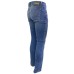 Jeckerson Jeans denim blu cinque tasche con toppe in Alcantara verde
