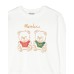 MOSCHINO FELPA UNISEX A GIROCOLLO IN COTONE WHITE CON LOGO LETTERING E TEDDY BEAR