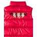 MOSCHINO GILET UNISEX RED CON LOGO LETTERING E TEDDY BEAR 