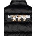 MOSCHINO GILET UNISEX BLACK CON LOGO LETTERING E TEDDY BEAR 