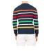 Harmont&Blaine Maglia a girocollo Blu in Crepe di Cotone a righe multicolor