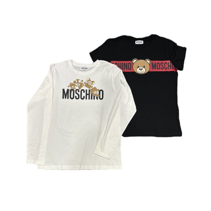 Moschino SET T-SHIRT BLACK E WHITE