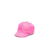 MOSCHINO CAPPELLO BASEBALL FUCSIA CON LOGO LETTERING ALL OVER