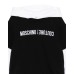 MOSCHINO FELPA IN COTONE UNISEX BICOLORE BLACK/WHITE CON CAPPUCCIO