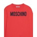  MOSCHINO FELPA UNISEX A GIROCOLLO IN COTONE RED CON LOGO LETTERING BLACK	