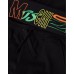 MOSCHINO COMPLETO FELPA CON CAPPUCCIO+PANTALONE IN COTONE BLACK CON LOGO LETTERING MULTICOLOR