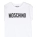 MOSCHINO T-SHIRT UNISEX A MANICA CORTA IN COTONE WHITE CON LOGO LETTERING BLACK	