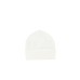 MOSCHINO CAPPELLO UNISEX WHITE IN COTONE E LANA CON LOGO LETTERING JACQUARD BLACK