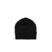 MOSCHINO CAPPELLO UNISEX BLACK IN COTONE E LANA CON LOGO LETTERING JACQUARD WHITE