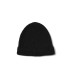 MOSCHINO CAPPELLO UNISEX BLACK IN LANA E COTONE A COSTE CON TARGHETTA IN TESSUTO CON LOGO LETTERING WHITE