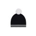 MOSCHINO CAPPELLO UNISEX BLACK CON POM POM WHITE E LOGO LETTERING WHITE CON TEDDY BEAR