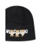 MOSCHINO CAPPELLO BLACK UNISEX IN COTONE CON LOGO LETTERIN WHITE E TEDDY BEAR