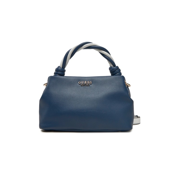 GUESS CRUISE BORSA A MANO BLU CON MANICO INTRECCIATO