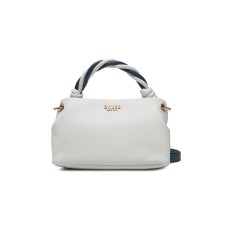 GUESS CRUISE BORSA A MANO BIANCO CON MANICO INTRECCIATO