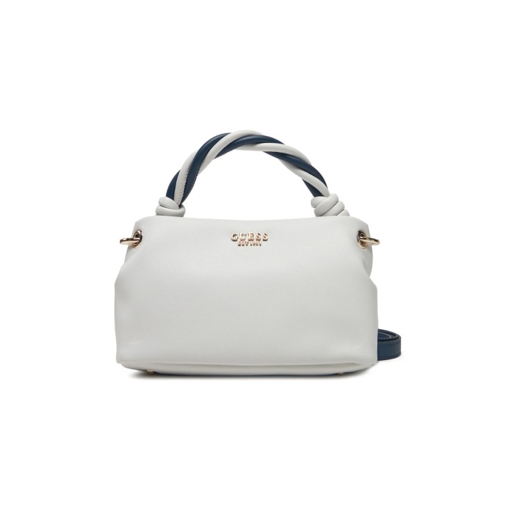 GUESS CRUISE BORSA A MANO BIANCO CON MANICO INTRECCIATO