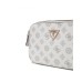 GUESS NOELLE BORSA A TRACOLLA BIANCA LOGO ALL-OVER