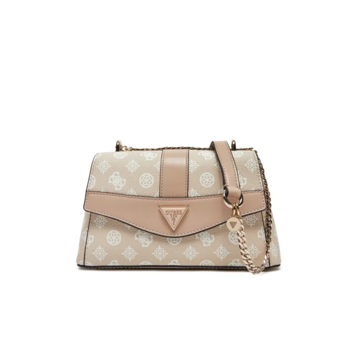 GUESS DORYS BORSA A TRACOLLA ROSA CON LOGO ALL-OVER