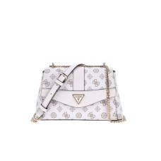 GUESS DORYS BIANCA A TRACOLLA ROSA CON LOGO ALL-OVER