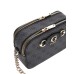 GUESS IZZY BORSA A TRACOLLA NERA CON LOGO ALL-OVER