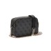 GUESS IZZY BORSA A TRACOLLA NERA CON LOGO ALL-OVER